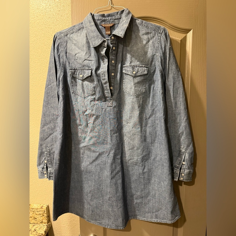 NWOT Size L Bit and Bridle denim mini dress